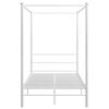 vidaXL Himmelbett Wei&szlig; Metall 120x200 cm