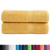 vidaXL Premium Handt&uuml;cher SOLUND 2 Stk. Gold 50x100 cm 600 g/m&sup2;