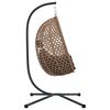 vidaXL H&auml;ngendes Ei-Stuhl Kaffeebraun 104 x 100 x 191 cm Poly-Rattan