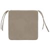vidaXL Sitzkissen 4 pcs Taupe 40 x 40 x 3 cm Mikrofaserstoff