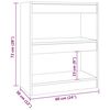 vidaXL B&uuml;cherregal/Raumteiler Braun Eichen-Optik 60x30x72 cm