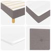 vidaXL LED Boxspringbett mit Matratze mit LED Taupe 100 x 200 cm Stoff