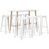 vidaXL 7-tlg. Bar-Set Wei&szlig;