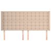 vidaXL Kopfteil mit Ohren Cappuccino-Braun 203x16x118/128cm Kunstleder