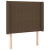 vidaXL Kopfteil mit Ohren Dunkelbraun 93x16x118/128 cm Stoff