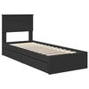 vidaXL Aufbewahrungsbett Schwarz 75 x 190 cm Holzwerkstoff