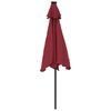 vidaXL Sonnenschirm mit Stahlmast Weinrot 225x225x212 cm