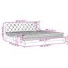 vidaXL Bett mit Matratze Taupe 200x200 cm Stoff