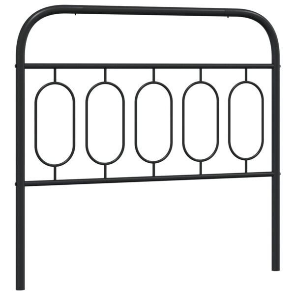 vidaXL Ersatz-Kopfteil Metall Schwarz 107 cm