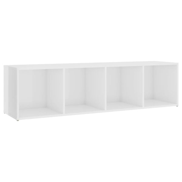 vidaXL TV-Schr&auml;nke 3 Stk. Hochglanz-Wei&szlig; 142,5x35x36,5cm Holzwerkstoff