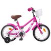 vidaXL Kinderfahrrad 14 Zoll f&uuml;r 3-5 Jahre alt Dunkelrosa