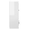 vidaXL Highboard Hochglanz-Wei&szlig; 60x35,5x103,5 cm Holzwerkstoff