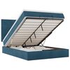 vidaXL Ottoman-Bett mit Matratzen & LEDs Dunkelblau 140x200 cm Samt