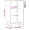 vidaXL Highboard Sonoma-Eiche 68x35x106,5 cm Holzwerkstoff Metall