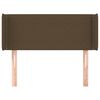 vidaXL Kopfteil mit Ohren Dunkelbraun 103x16x78/88 cm Stoff