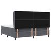 vidaXL Boxspringbett mit Matratze Dunkelgrau 200 x 200 cm Polyester