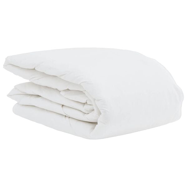vidaXL Sommerdecke mit Kissen 2 pcs Wei&szlig; Daunenfeder