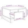 vidaXL Couchtisch Artisan-Eiche 55 x 55 x 36,5 cm Holzwerkstoff