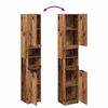 vidaXL Badschrank Altholz-Optik 32x34x188,5 cm Holzwerkstoff