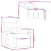 vidaXL Relaxsessel mit Aufstehhilfe Braun Stoff