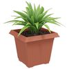 vidaXL Quadratischer Blumentopf 24 pcs Ziegelrot 20 x 20 x 16 cm