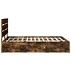 vidaXL Bettrahmen Ger&auml;ucherte Eiche 140 x 190 cm Ingenieurs Holz