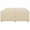 vidaXL Bettgestell ohne Matratze Creme 120x200 cm Stoff