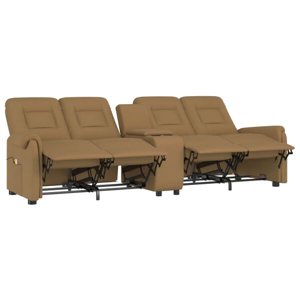 vidaXL 4-Sitzer Massagesessel mit Getränkehalter Taupe