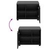 vidaXL Flurbank mit Kissen Uni Schwarz Eichen-Optik 60 x 38 x 46 cm