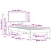 vidaXL Bettgestell mit gepolstertem Kopfteil Dunkelgrau 90 x 190 cm