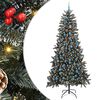 vidaXL K&uuml;nstlicher Weihnachtsbaum Gr&uuml;n 240 cm PVC, Plastik und Stahl