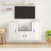 vidaXL 3-tlg. TV-Schrank-Set Wei&szlig; Holzwerkstoff