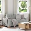 vidaXL | Zweisitzer-Sofa | mit Kissen Wolkengrau Stoff