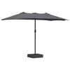 vidaXL Gartenparasol Anthrazit 385 x 209 x 244 cm Stoff