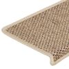vidaXL Stufenmatten Selbstklebend Sisal-Optik 30Stk. 65x21x4cm Sand