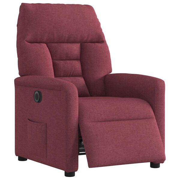 vidaXL Relaxsessel Elektrisch Weinrot Stoff