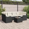 vidaXL Gartensofa-set Schwarz 55 x 55 x 37 cm Poly-Rattan