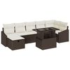 vidaXL Garten-Sofa-Set 8 pcs Braun Poly-Rattan