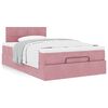 vidaXL Ottoman-Bett mit Matratze Rosa 120x190 cm Samt