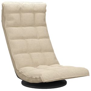 vidaXL Bodenstuhl Drehbar Creme Stoff