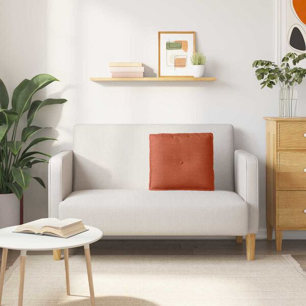 vidaXL R&uuml;ckenkissen Rot-Orange 50 x 45 cm Cordstoff