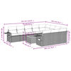 vidaXL 11-tlg. Garten-Sofagarnitur mit Kissen Beige Poly Rattan