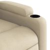 vidaXL Elektrischer Massagesessel mit Aufstehhilfe Creme Stoff