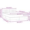 vidaXL Boxspringbett mit Matratze Hellgrau 140x210 cm Samt