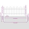 vidaXL Gartenzaun 5 pcs Wei&szlig; 8,5 x 0,6 m Pulverbeschichteter Stahl
