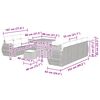 vidaXL Gartensofa-set mit Kissen 10 pcs Schwarz Poly-Rattan