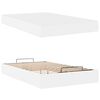 vidaXL Bettgestell mit Matratze mit Matratze 2 pcs Wei&szlig; PVC