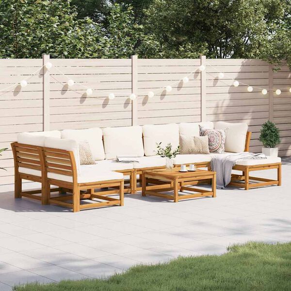 vidaXL 8-tlg. Garten-Lounge-Set mit Kissen Massivholz Akazie