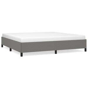 vidaXL Bettgestell ohne Matratze Dunkelgrau 200x200 cm Stoff