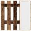 vidaXL Wandmontierter nachttisch mit Spiegel Altholz 100 x 10 x 100 cm